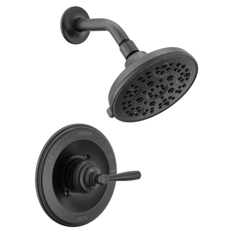 Shower Trim Roe Monitor 14 Series 1 Lever Matte Black 5 Functions WaterSense 1.75 Gallons per Minute - Image 1