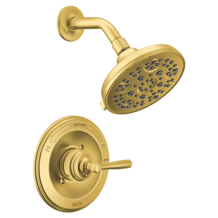 Shower Trim Roe Monitor 14 Series 1 Lever Brushed Gold 5 Functions WaterSense 1.75 Gallons per Minute - Image 1