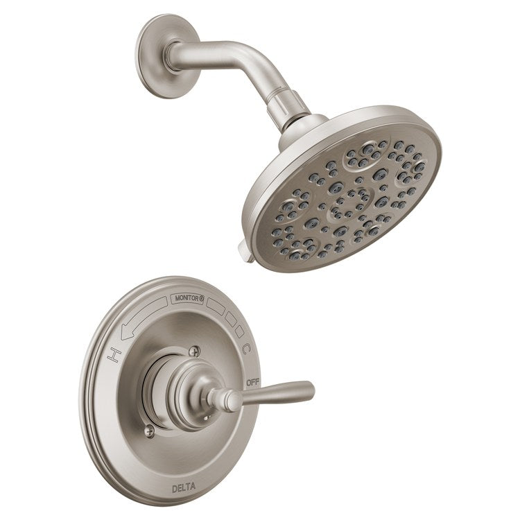 Shower Trim Roe Monitor 14 Series 1 Lever Brilliance Stainless 5 Functions WaterSense 1.75 Gallons per Minute - Image 1