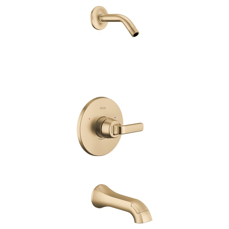 Tub and Shower Trim Lineax Monitor 14 1 Lever Brilliance Champagne Bronze WaterSense ADA