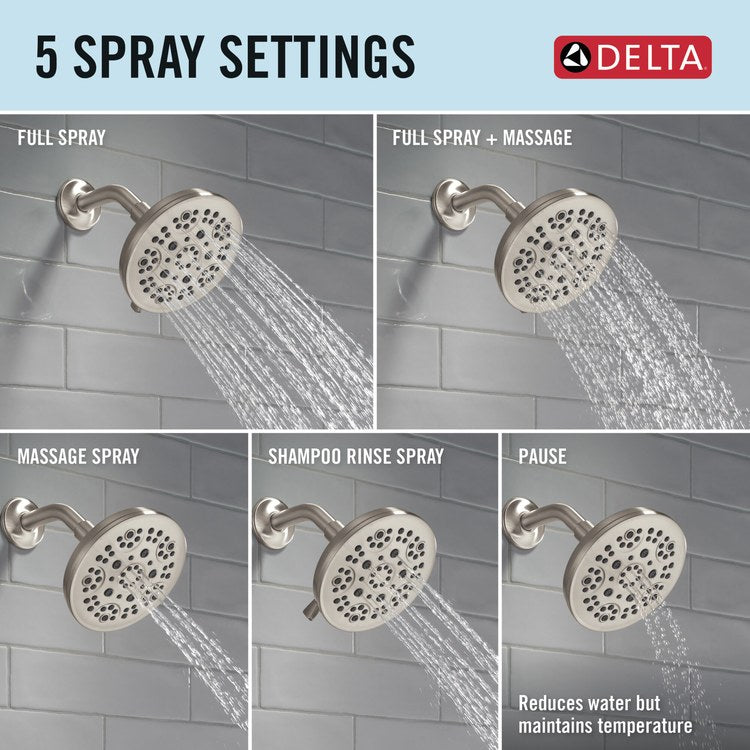 Tub and Shower Trim Roe Monitor 14 1 Lever Brilliance Stainless WaterSense ADA for R10000 Series - Image 3