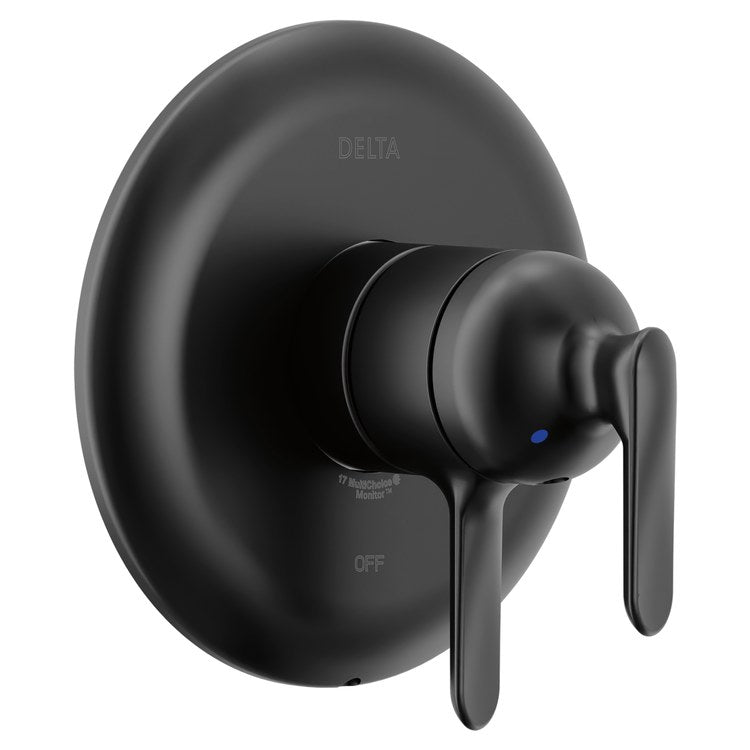 Pressure Balance Valve Trim Bonacci 17 Series with Temperature and Volume Control 2 Lever Matte Black ADA for MultiChoice Universal Rough Valve Body R10000 Series - Image 1