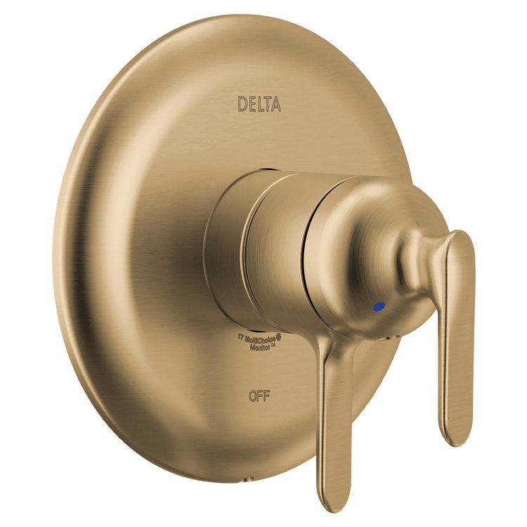 Pressure Balance Valve Trim Bonacci 17 Series with Temperature and Volume Control 2 Lever Lumicoat Champagne Bronze ADA for MultiChoice Universal Rough Valve Body R10000 Series - Image 1