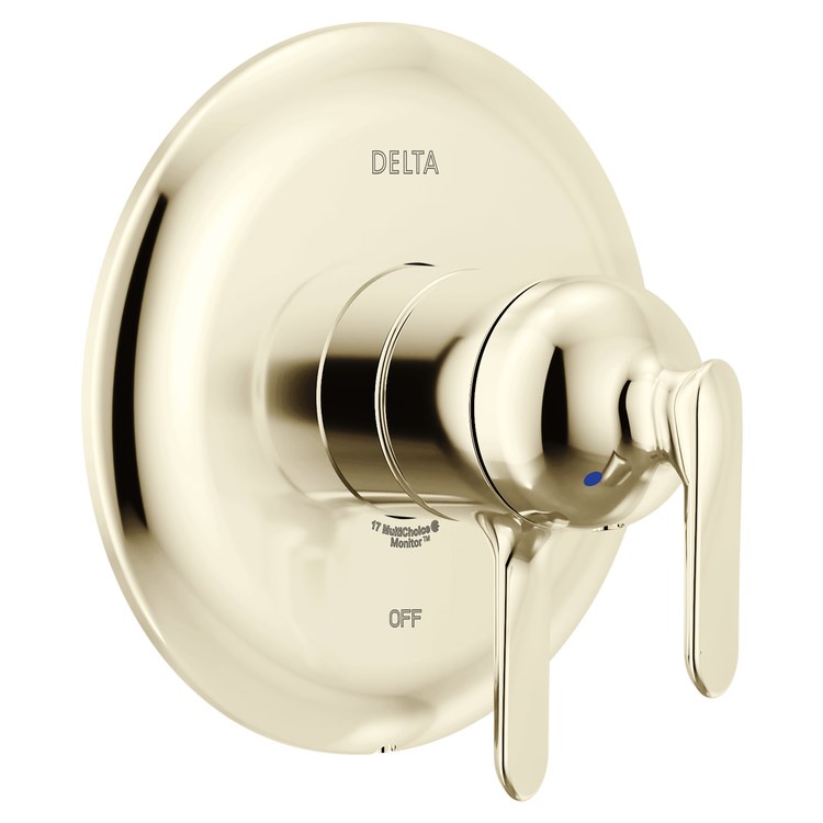 Pressure Balance Valve Trim Bonacci 17 Series with Temperature and Volume Control 2 Lever Lumicoat Polished Nickel ADA for MultiChoice Universal Rough Valve Body R10000 Series - Image 1