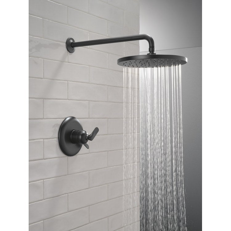 Shower Trim Bonacci 17 Series Pressure Balanced with Temperature and Volume Control 2 Lever Matte Black WaterSense CALGreen ADA 1.75 Gallons per Minute 1 Function Raincan Touch-Clean for MultiChoice Universal Rough Valve R10000 Series - Image 3
