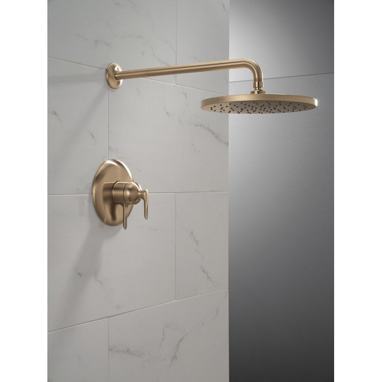 Shower Trim Bonacci 17 Series Pressure Balanced with Temperature and Volume Control 2 Lever Lumicoat Champagne Bronze WaterSense CALGreen ADA 1.75 Gallons per Minute 1 Function Raincan Touch-Clean for MultiChoice Universal Rough Valve R10000 Series - Image 3