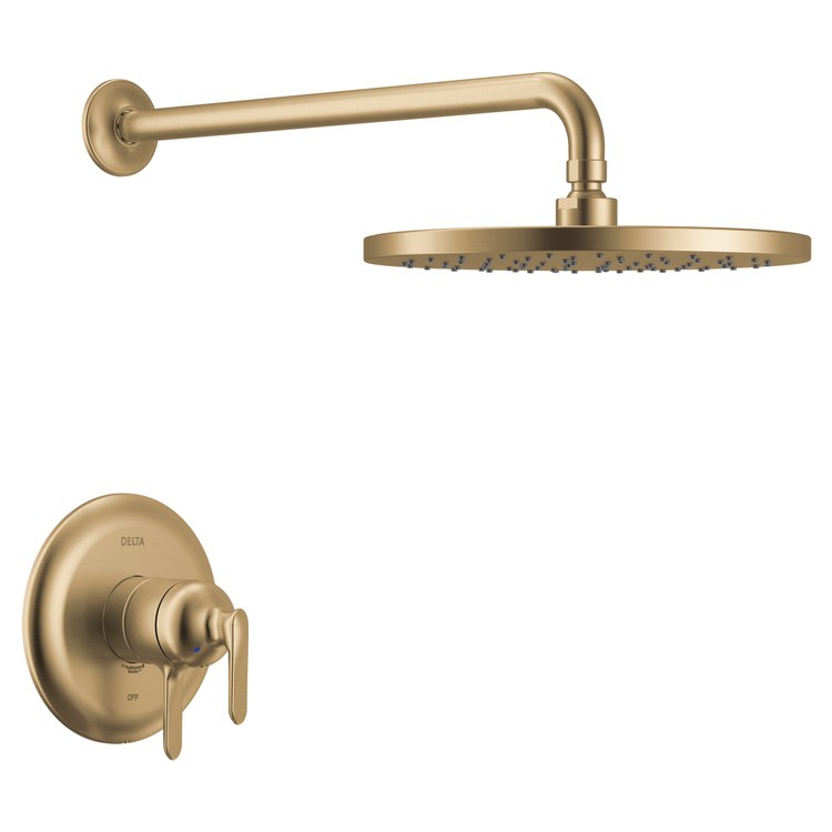 Shower Trim Bonacci 17 Series Pressure Balanced with Temperature and Volume Control 2 Lever Lumicoat Champagne Bronze WaterSense CALGreen ADA 1.75 Gallons per Minute 1 Function Raincan Touch-Clean for MultiChoice Universal Rough Valve R10000 Series - Image 1