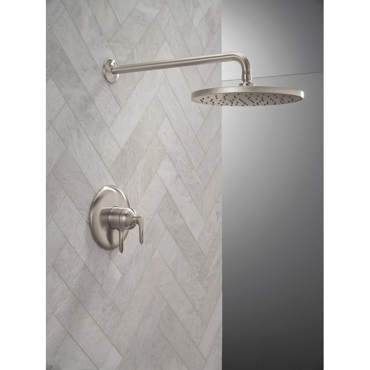 Shower Trim Bonacci 17 Series Pressure Balanced with Temperature and Volume Control 2 Lever Lumicoat Stainless WaterSense CALGreen ADA 1.75 Gallons per Minute 1 Function Raincan Touch-Clean for MultiChoice Universal Rough Valve R10000 Series - Image 2