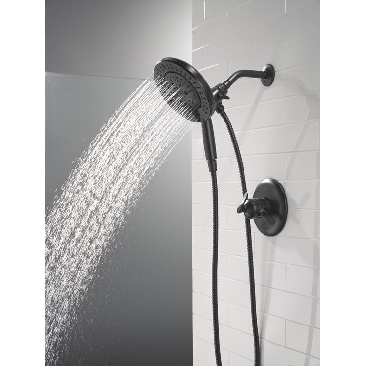 Shower Trim Bonacci 17 Series In2ition 2-In-1 2 Lever Matte Black WaterSense CALGreen ADA 1.75 Gallons per Minute 7 Function H2Okinetic Touch-Clean for MultiChoice Universal Rough Valve R10000 Series - Image 3
