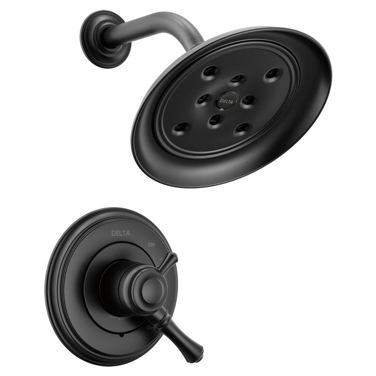 Shower Trim Cassidy Monitor 17 1 Lever Matte Black 1 Functions WaterSense/CALGreen ADA 1.75 Gallons per Minute Round Raincan - Image 1