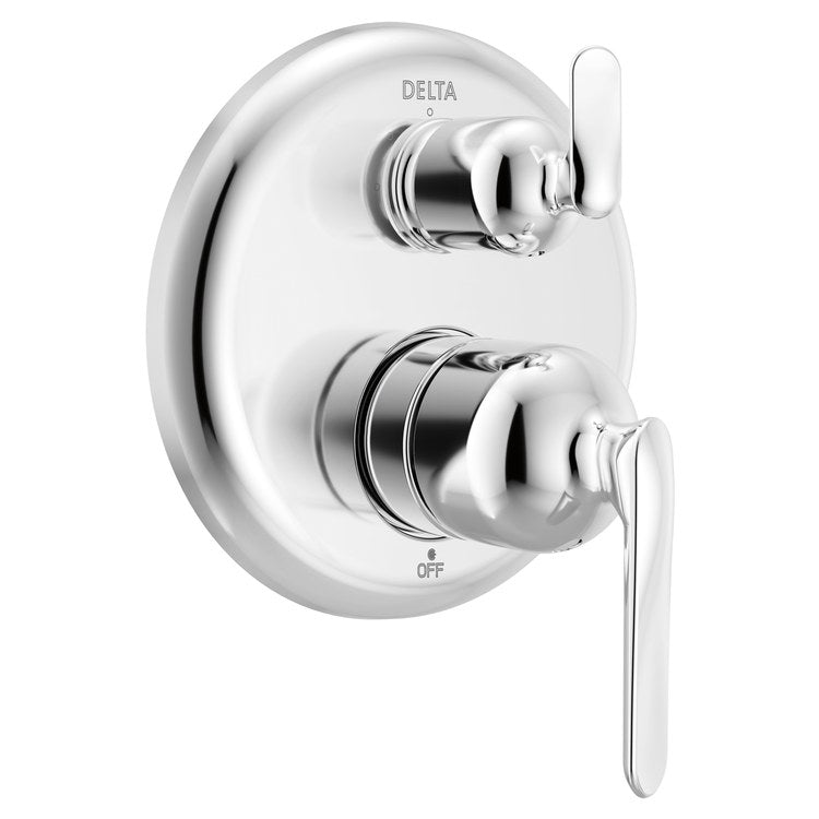 Pressure Balance Valve Trim Bonacci 14 Series with 3 Function Integrated Diverter 2 Lever Lumicoat Chrome CALGreen ADA for MultiChoice Universal Rough Valve Body R22000 Series - Image 1