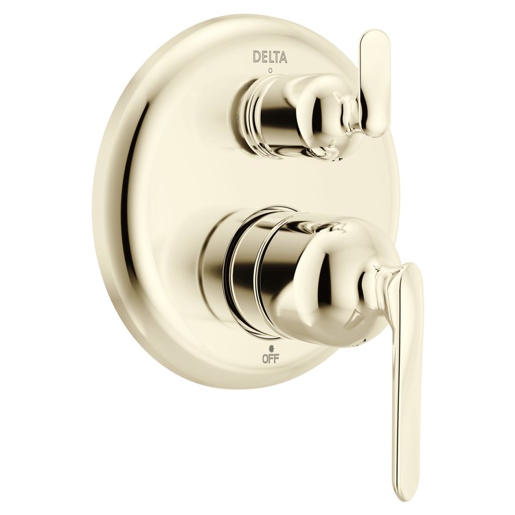 Pressure Balance Valve Trim Bonacci 14 Series with 3 Function Integrated Diverter 2 Lever Lumicoat Polished Nickel CALGreen ADA for MultiChoice Universal Rough Valve Body R22000 Series - Image 1