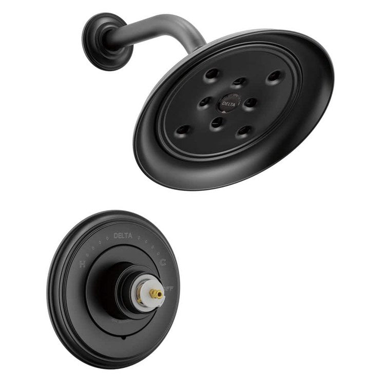 Shower Trim Cassidy Monitor 14 Less Handle Matte Black WaterSense/CALGreen 1.75 Gallons per Minute Round Raincan Single Function - Image 1