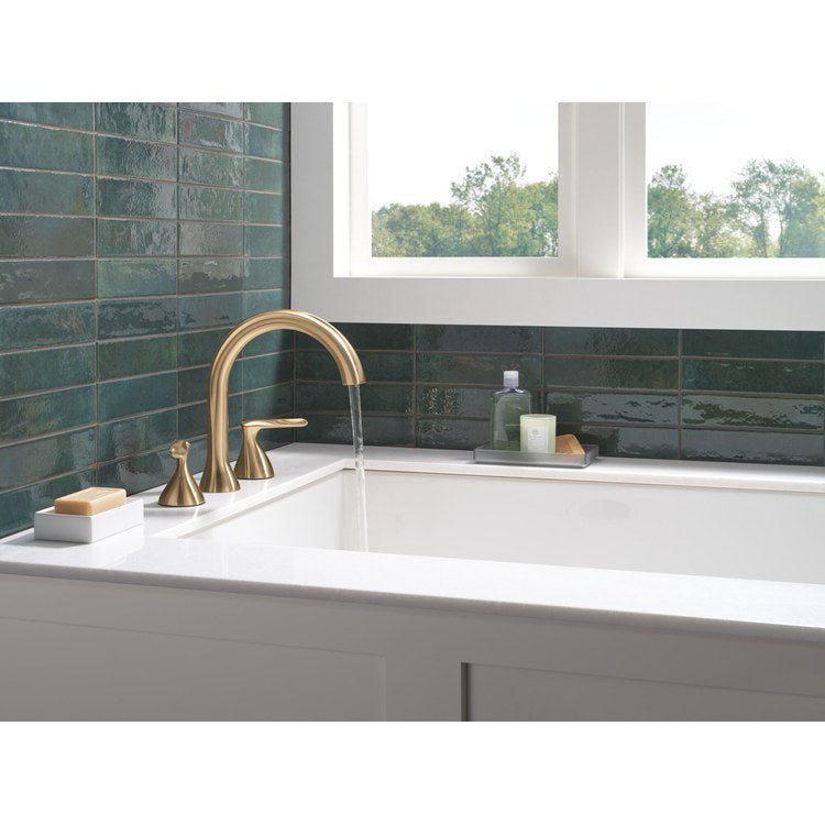 Roman Tub Trim Bonacci 2 Lever Lumicoat Champagne Bronze ADA 8 to 16 Inch Spread 3 Hole - Image 3