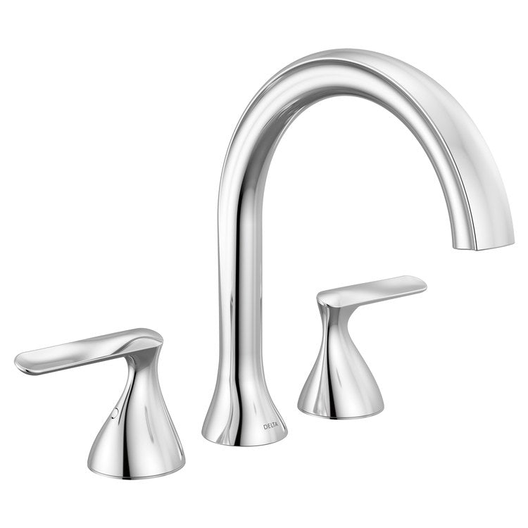 Roman Tub Trim Bonacci 2 Lever Lumicoat Chrome ADA 8 to 16 Inch Spread 3 Hole
