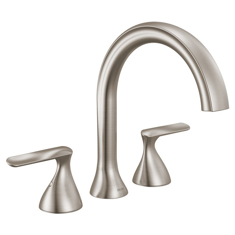 Roman Tub Trim Bonacci 2 Lever Lumicoat Stainless ADA 8 to 16 Inch Spread 3 Hole