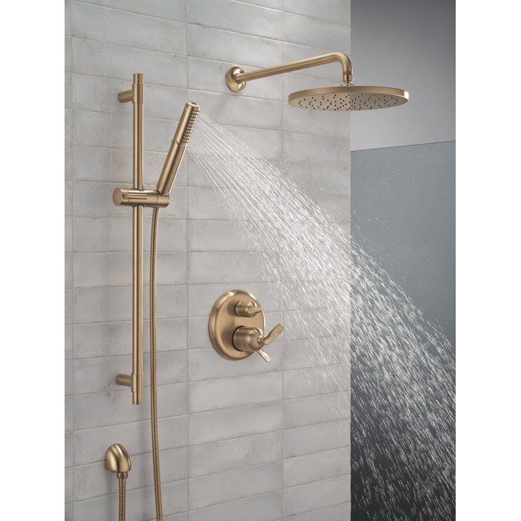 Pressure Balance Valve Trim Bonacci 17 Series with 3 Function Integrated Diverter 3 Lever Lumicoat Champagne Bronze CALGreen ADA for MultiChoice Universal Rough Valve Body R22000 Series - Image 3