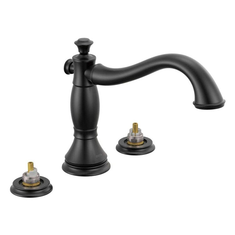 Roman Tub Trim Cassidy Less Handle Matte Black ADA 8 to 16 Inch Spread 3 Hole