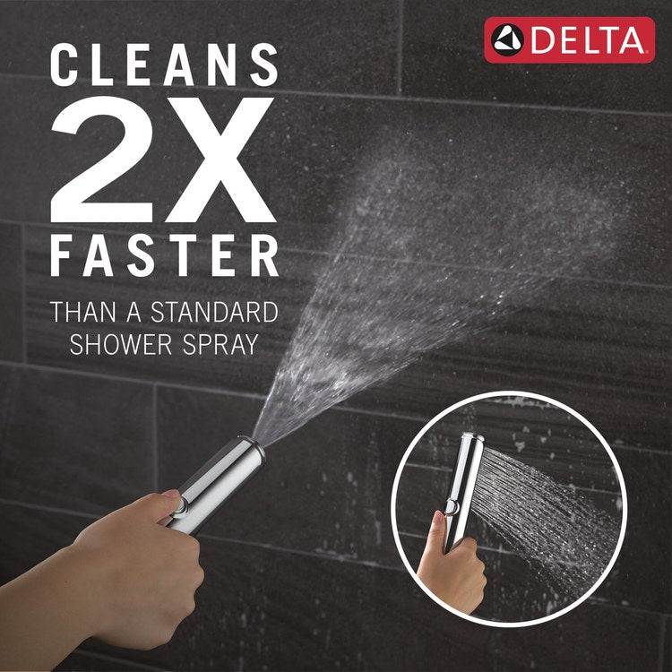Tub Filler Trim Bonacci with Handshower and Shelf 1 Lever Lumicoat Chrome WaterSense ADA 7-1/2 Inch Spread Floor 10 Gallons per Minute - Image 2