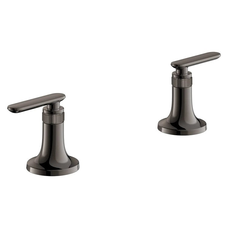 Handle Kit Listra Metal 2 Lever Hard Graphite ADA for Widespread Faucet 106221 and Wall Mount Faucet 106216 - Image 1