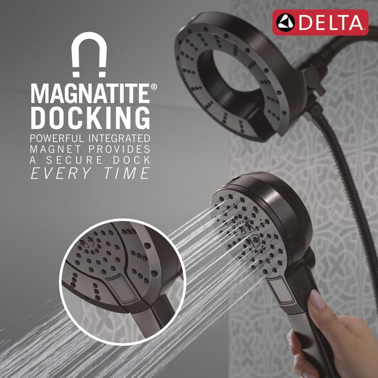 Handshower Combination In2ition Universal Showering Components 2-In-1 5 Functions Venetian Bronze WaterSense 6-3/4 Inch 1.75 Gallons per Minute - Image 2