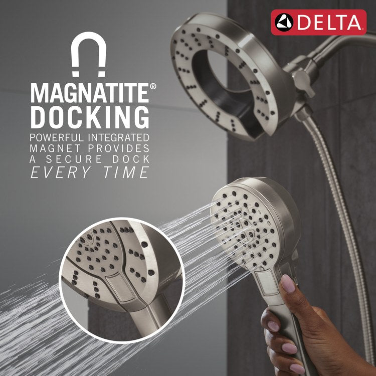 Handshower Combination In2ition Universal Showering Components 2-In-1 5 Functions Brilliance Stainless WaterSense 6-3/4 Inch 1.75 Gallons per Minute - Image 2