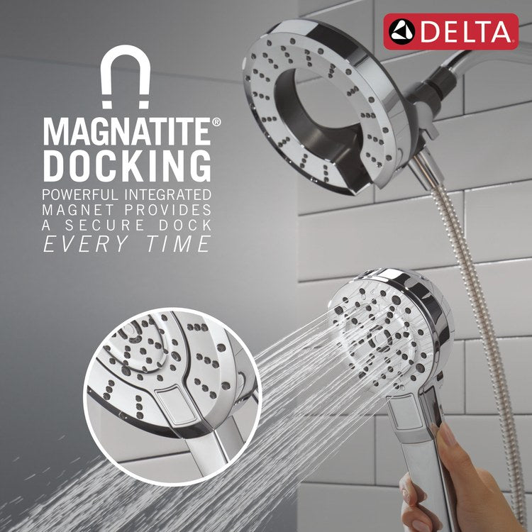 Handshower Combination In2ition Universal Showering Components 2-In-1 5 Functions Chrome WaterSense 6-3/4 Inch 1.75 Gallons per Minute - Image 3