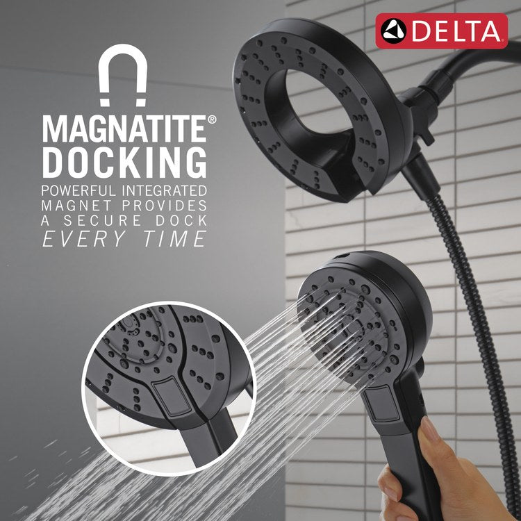 Handshower Combination In2ition Universal Showering Components 2-In-1 5 Functions Matte Black WaterSense 6-3/4 Inch 1.75 Gallons per Minute - Image 3