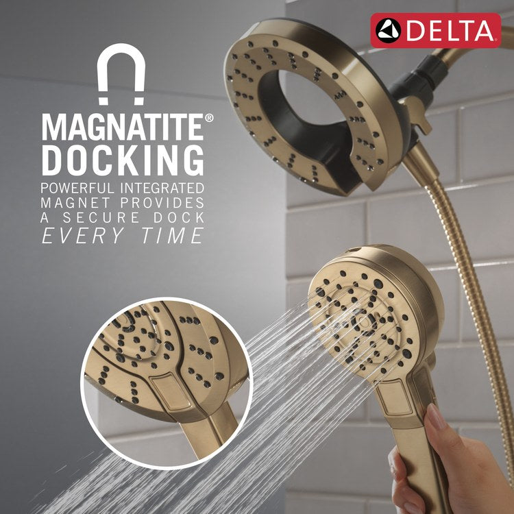 Handshower Combination In2ition Universal Showering Components 2-In-1 5 Functions Brilliance Champagne Bronze WaterSense 6-3/4 Inch 1.75 Gallons per Minute - Image 3
