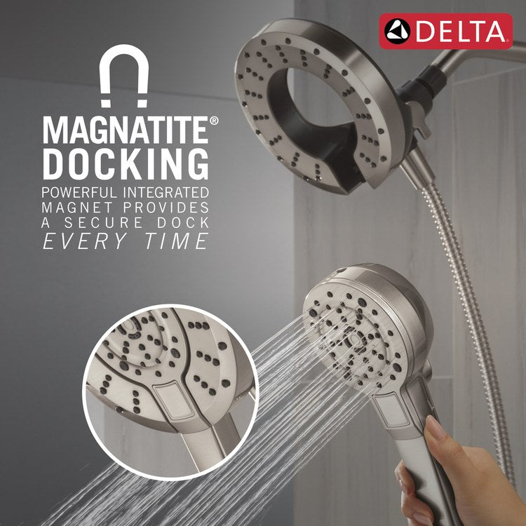 Handshower Combination In2ition Universal Showering Components 2-In-1 5 Functions Spotshield Brushed Nickel WaterSense 6-3/4 Inch 1.75 Gallons per Minute - Image 3