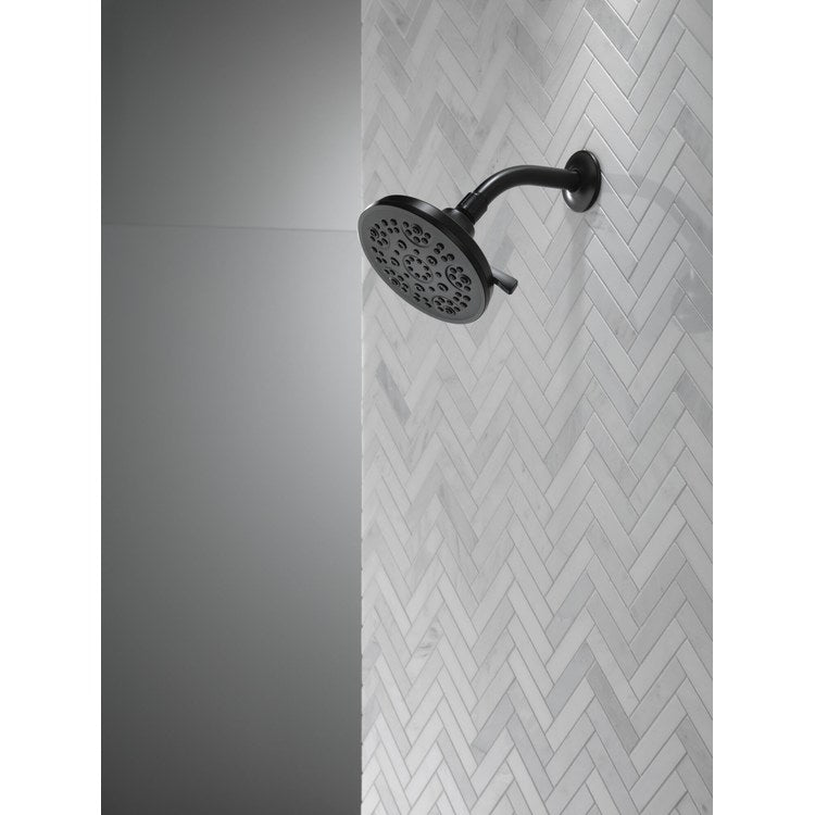 Showerhead Universal Showering Components 5 Functions Matte Black 6 Inch 1.75 Gallons per Minute Swivel Round - Image 2