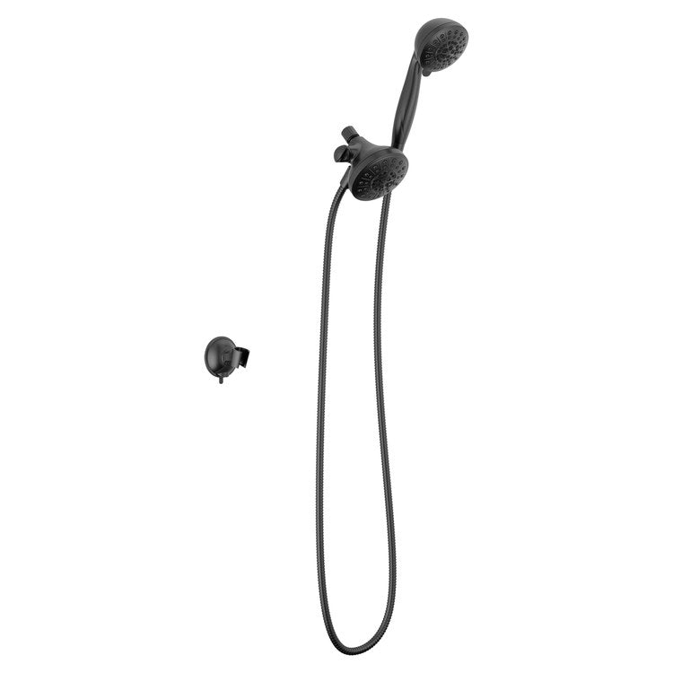 Handshower Combination Universal Showering Components 5 Functions Matte Black WaterSense 3-15/16 Inch 1.75 Gallons per Minute - Image 2
