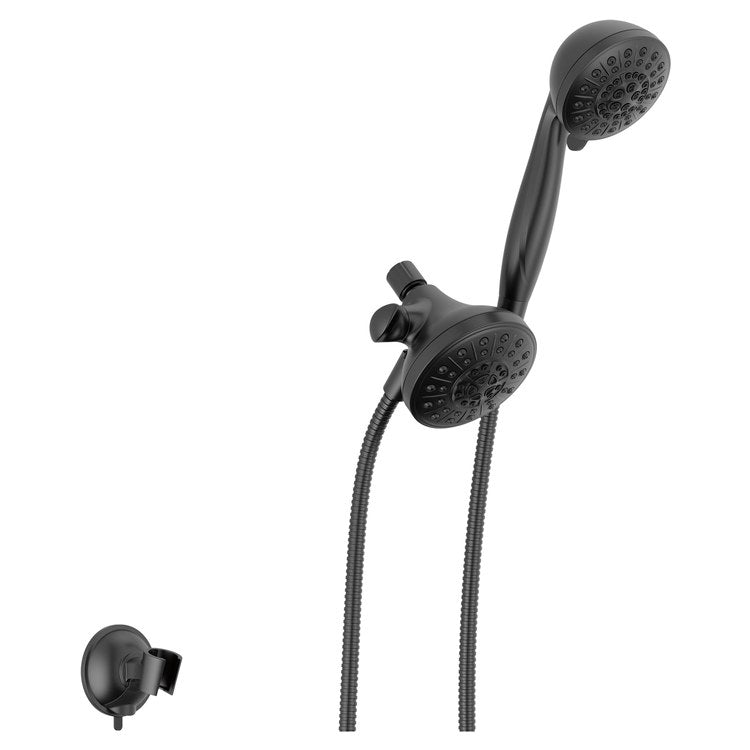 Handshower Combination Universal Showering Components 5 Functions Matte Black WaterSense 3-15/16 Inch 1.75 Gallons per Minute