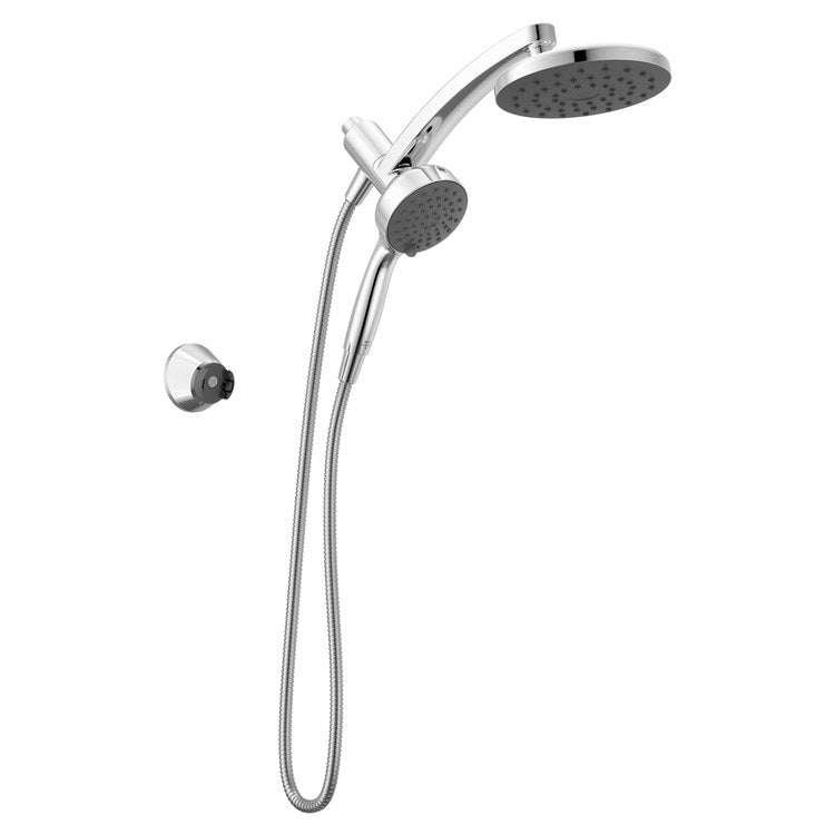 Showerhead PivotPro Universal Showering Components 6 Functions 3-In-1 Raincan Chrome 7 Inch 1.75 Gallons per Minute 360 DEG Pivot Round Integrated Magnetic SureDock Mount - Image 2