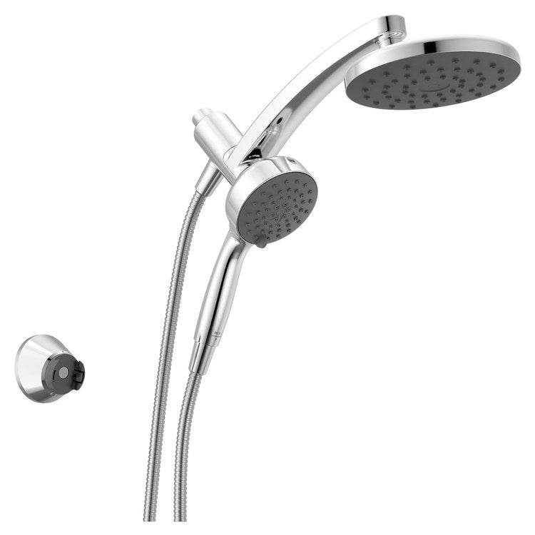 Showerhead PivotPro Universal Showering Components 6 Functions 3-In-1 Raincan Chrome 7 Inch 1.75 Gallons per Minute 360 DEG Pivot Round Integrated Magnetic SureDock Mount - Image 1