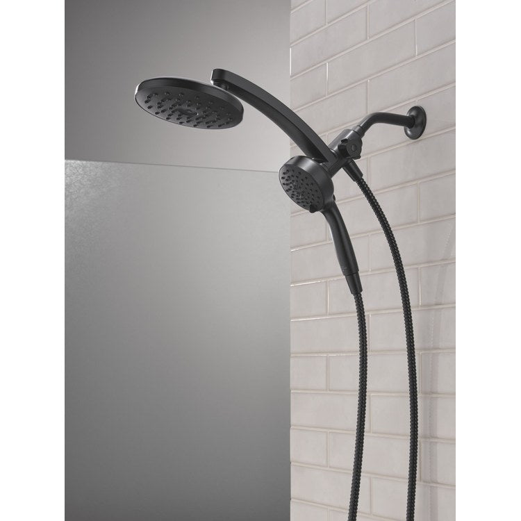 Showerhead PivotPro Universal Showering Components 6 Functions 3-In-1 Raincan Matte Black 7 Inch 1.75 Gallons per Minute 360 DEG Pivot Round Integrated Magnetic SureDock Mount - Image 3