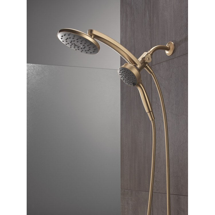 Showerhead PivotPro Universal Showering Components 6 Functions 3-In-1 Raincan Brilliance Champagne Bronze 7 Inch 1.75 Gallons per Minute 360 DEG Pivot Round Integrated Magnetic SureDock Mount - Image 3