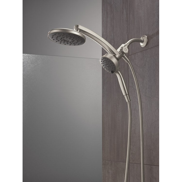 Showerhead PivotPro Universal Showering Components 6 Functions 3-In-1 Raincan Spotshield Brushed Nickel 7 Inch 1.75 Gallons per Minute 360 DEG Pivot Round Integrated Magnetic SureDock Mount - Image 3