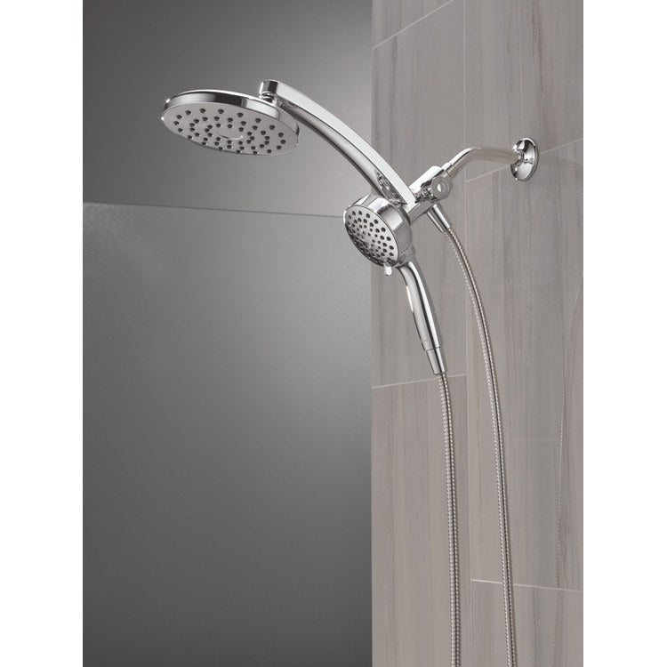 Showerhead PivotPro Universal Showering Components 6 Functions 3-In-1 Raincan Chrome 7 Inch 1.75 Gallons per Minute 360 DEG Pivot Round Integrated SureDock Magnetic Hand Shower Dock - Image 2