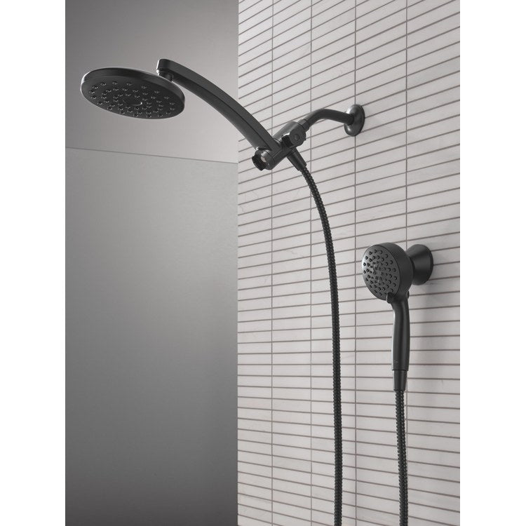 Showerhead PivotPro Universal Showering Components 6 Functions 3-In-1 Raincan Matte Black 7 Inch 1.75 Gallons per Minute 360 DEG Pivot Round Integrated SureDock Magnetic Hand Shower Dock - Image 3