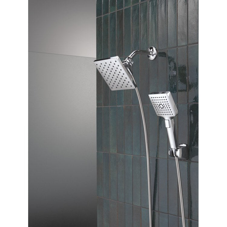 Handshower/Showerhead Combination Universal Showering Components 2-In-1 Chrome WaterSense 4 Function 6-1/2 Inch 1 Function Square 1.75 Gallons per Minute - Image 2