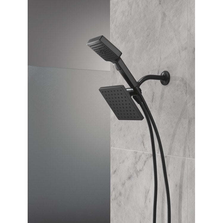 Handshower/Showerhead Combination Universal Showering Components 2-In-1 Matte Black WaterSense 4 Function 6-1/2 Inch 1 Function Square 1.75 Gallons per Minute - Image 3