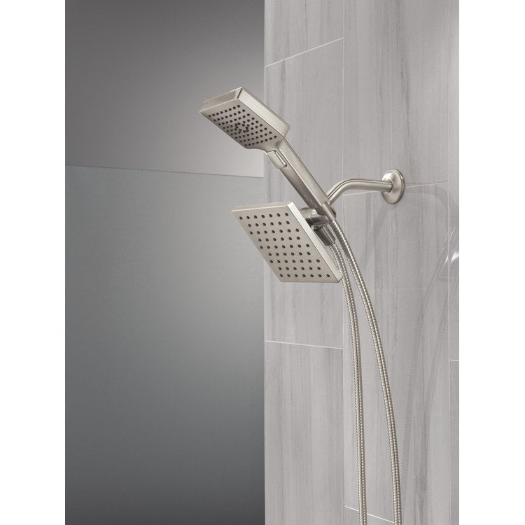Handshower/Showerhead Combination Universal Showering Components 2-In-1 Brilliance Stainless WaterSense 4 Function 6-1/2 Inch 1 Function Square 1.75 Gallons per Minute - Image 3