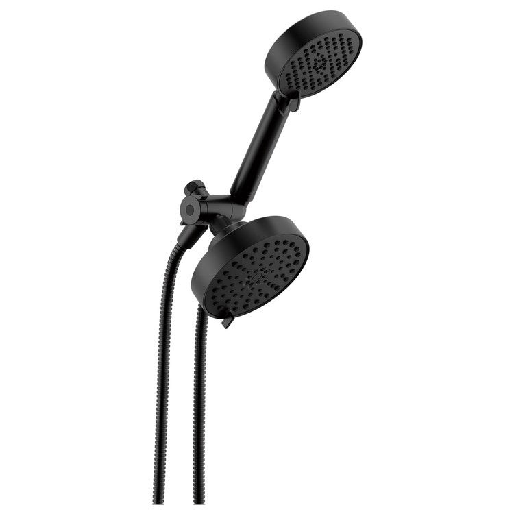 Handshower/Showerhead Combination Universal Showering Components 2-In-1 Matte Black WaterSense 5 Function 5-4/5 Inch 4 Function Round 1.75 Gallons per Minute - Image 1