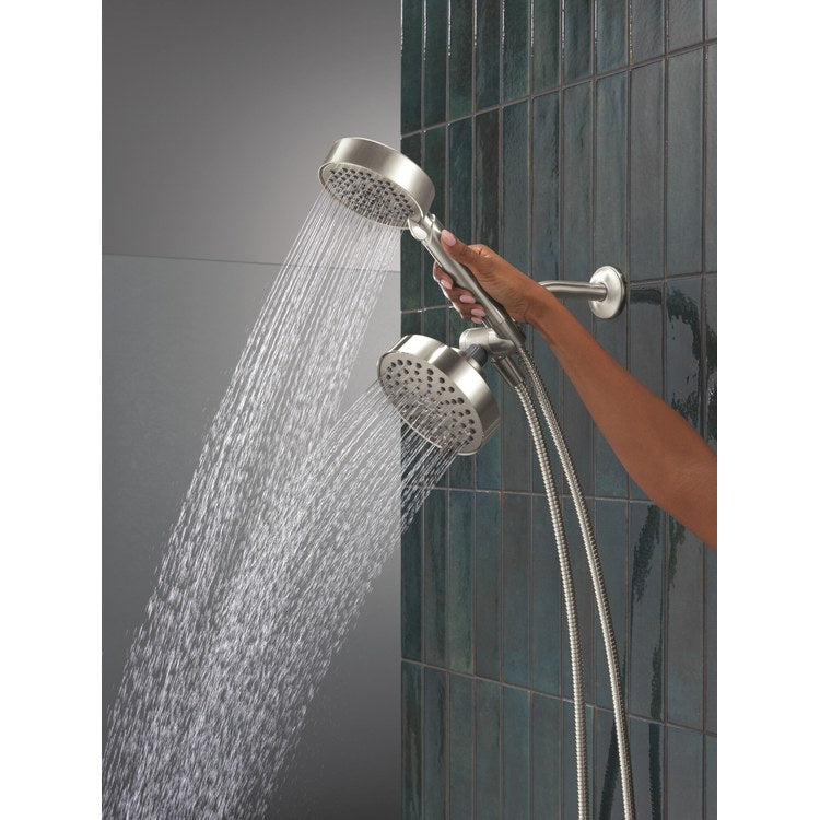 Handshower/Showerhead Combination Universal Showering Components 2-In-1 Brilliance Stainless WaterSense 5 Function 5-4/5 Inch 4 Function Round 1.75 Gallons per Minute - Image 2