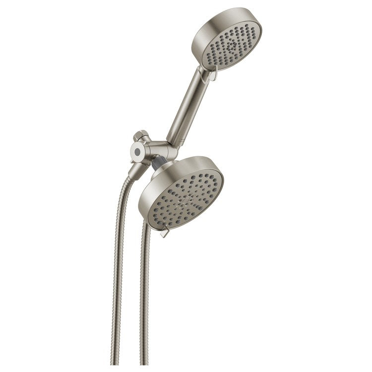Handshower/Showerhead Combination Universal Showering Components 2-In-1 Brilliance Stainless WaterSense 5 Function 5-4/5 Inch 4 Function Round 1.75 Gallons per Minute
