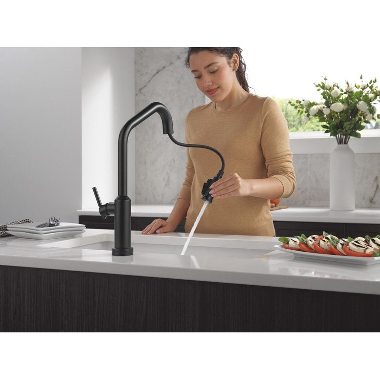 Kitchen Faucet Cordova Touchless 3 Function 1 Lever ADA Matte Black Pull Down Swivel 360 DEG 1/3 Hole Deck Mount MagnaTite/VoiceIQ/Touch2O 1.8 Gallons per Minute - Image 3
