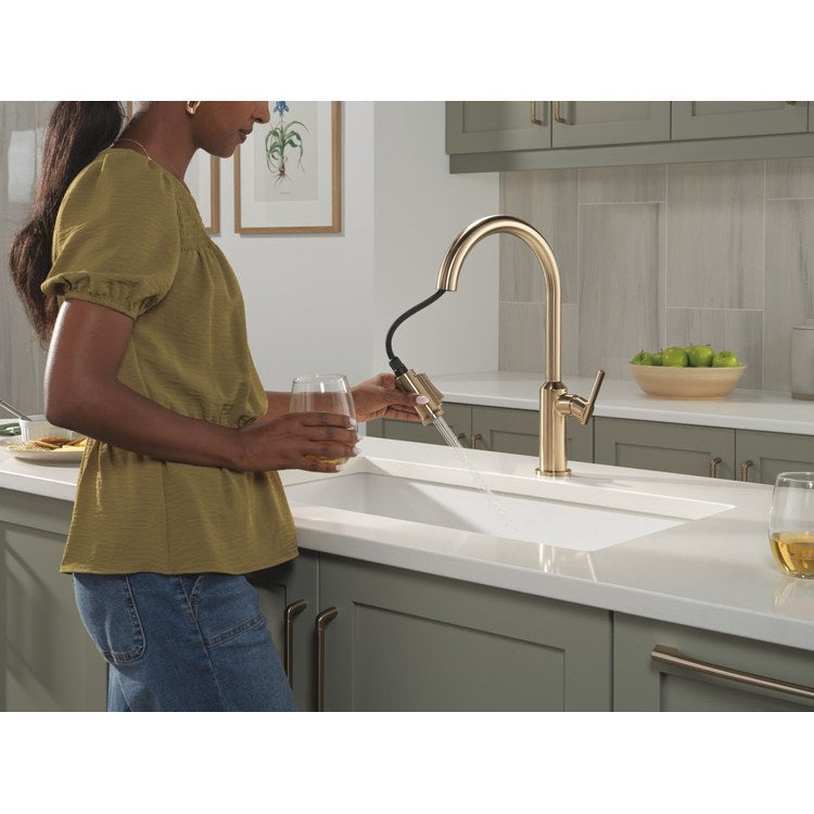 Kitchen Faucet Cordova 3 Function 1 Lever ADA Lumicoat Champagne Bronze Pull Down Swivel 360 DEG 1/3 Hole Deck Mount MagnaTite 1.8 Gallons per Minute - Image 3