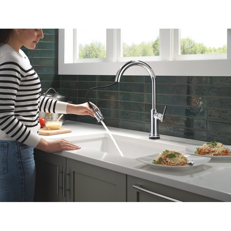 Kitchen Faucet Cordova Touchless 3 Function 1 Lever ADA Lumicoat Chrome Pull Down Swivel 360 DEG 1/3 Hole Deck Mount MagnaTite/VoiceIQ/Touch2O 1.8 Gallons per Minute - Image 3