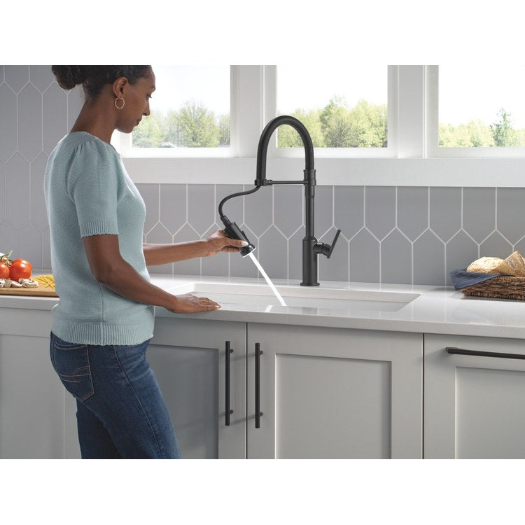 Kitchen Faucet Cordova 2 Function 1 Lever ADA Matte Black Swivel 360 DEG Spring Spout 1/3 Hole Deck Mount MagnaTite/SpotLight 1.8 Gallons per Minute - Image 3